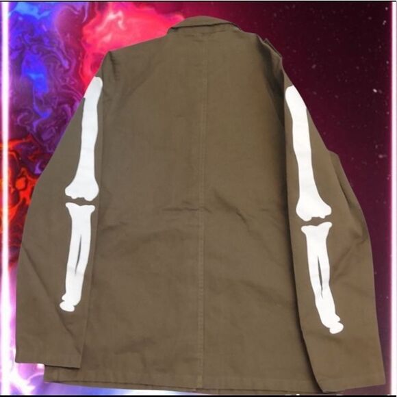 Iron Fist Coat Bone-In Olive Green/Khaki Fatigue Military Style Jacket Coat - Picture 3 of 4